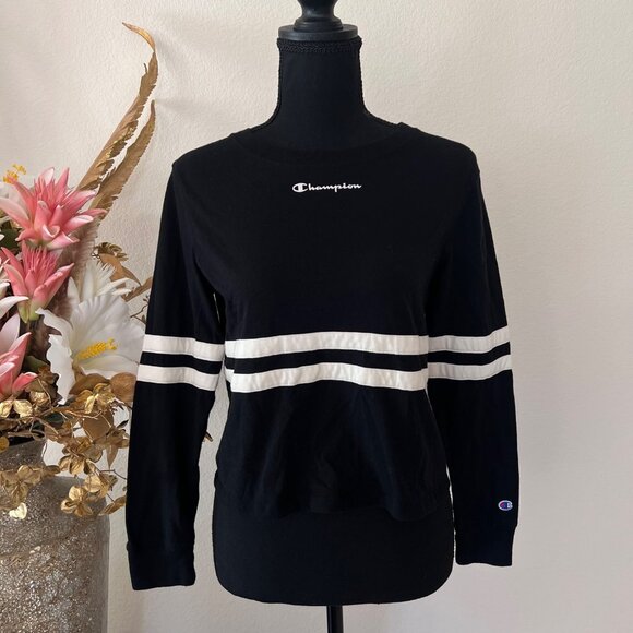 Champion Authentic Athletic Loungewear Black and White Oversized Top XS - Picture 1 of 6